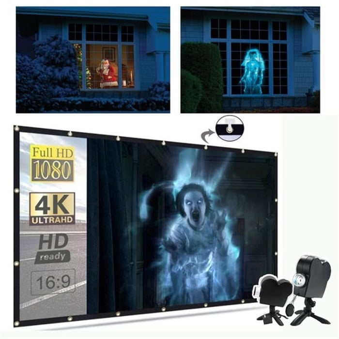 🔥Hot Sale 60% OFF💀 2024 New Upgrade Halloween/Christmas Holographic Projection