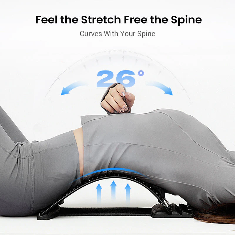 Lumbar Stretcher – Ergonomic Spine Support, Adjustable Stretching Levels, Lightweight & Portable