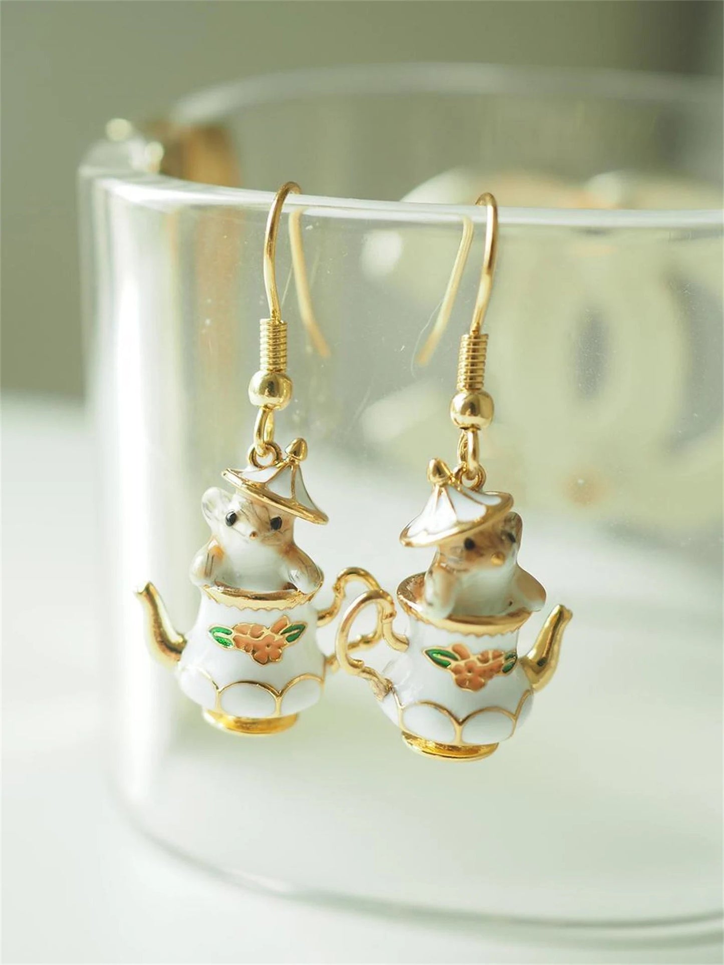 🎁Mouse In My Teapot Earrings Set