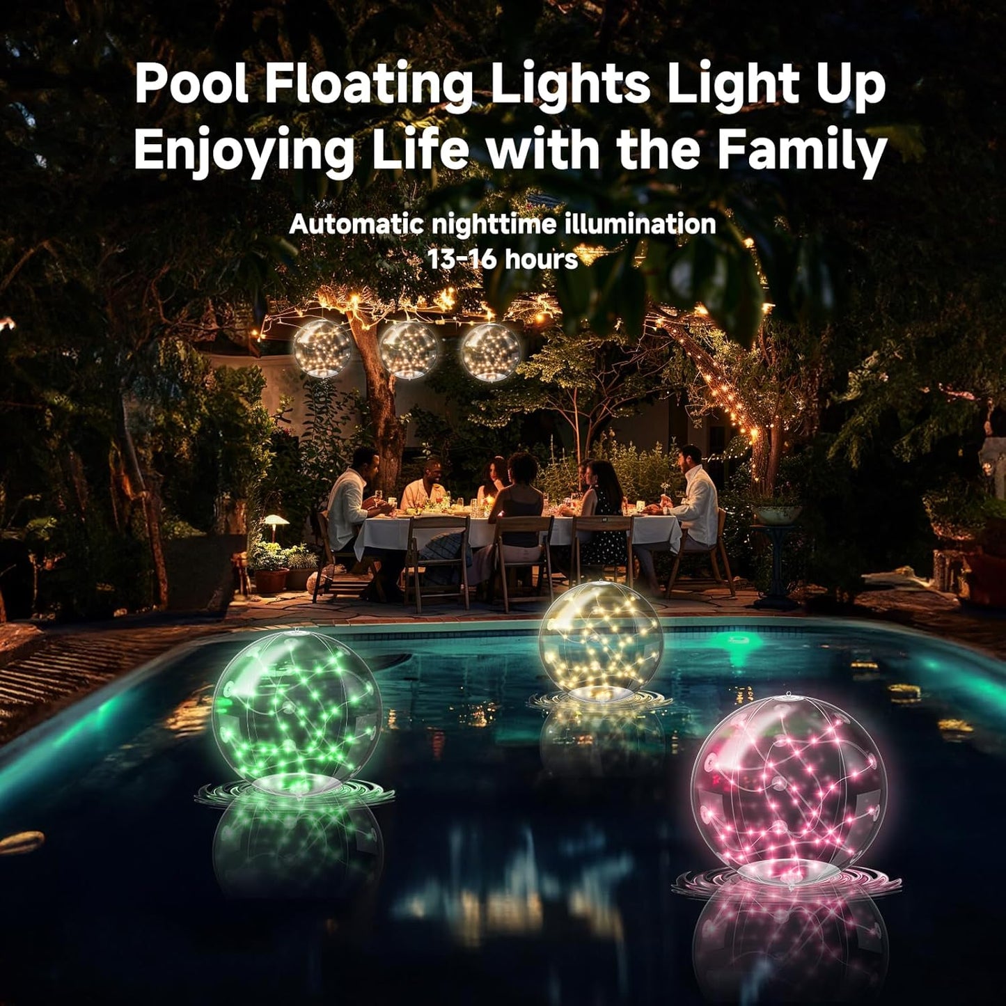 Solar Floating Pool Light — Waterproof and Color-Changing - Buy 1 Get 1 Free！
