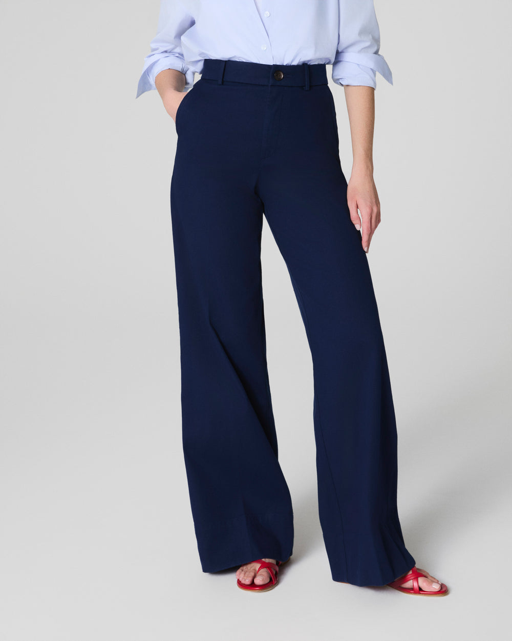 Tummy Control Stretch Twill Wide Leg Pant (Buy 2 Free Shipping)
