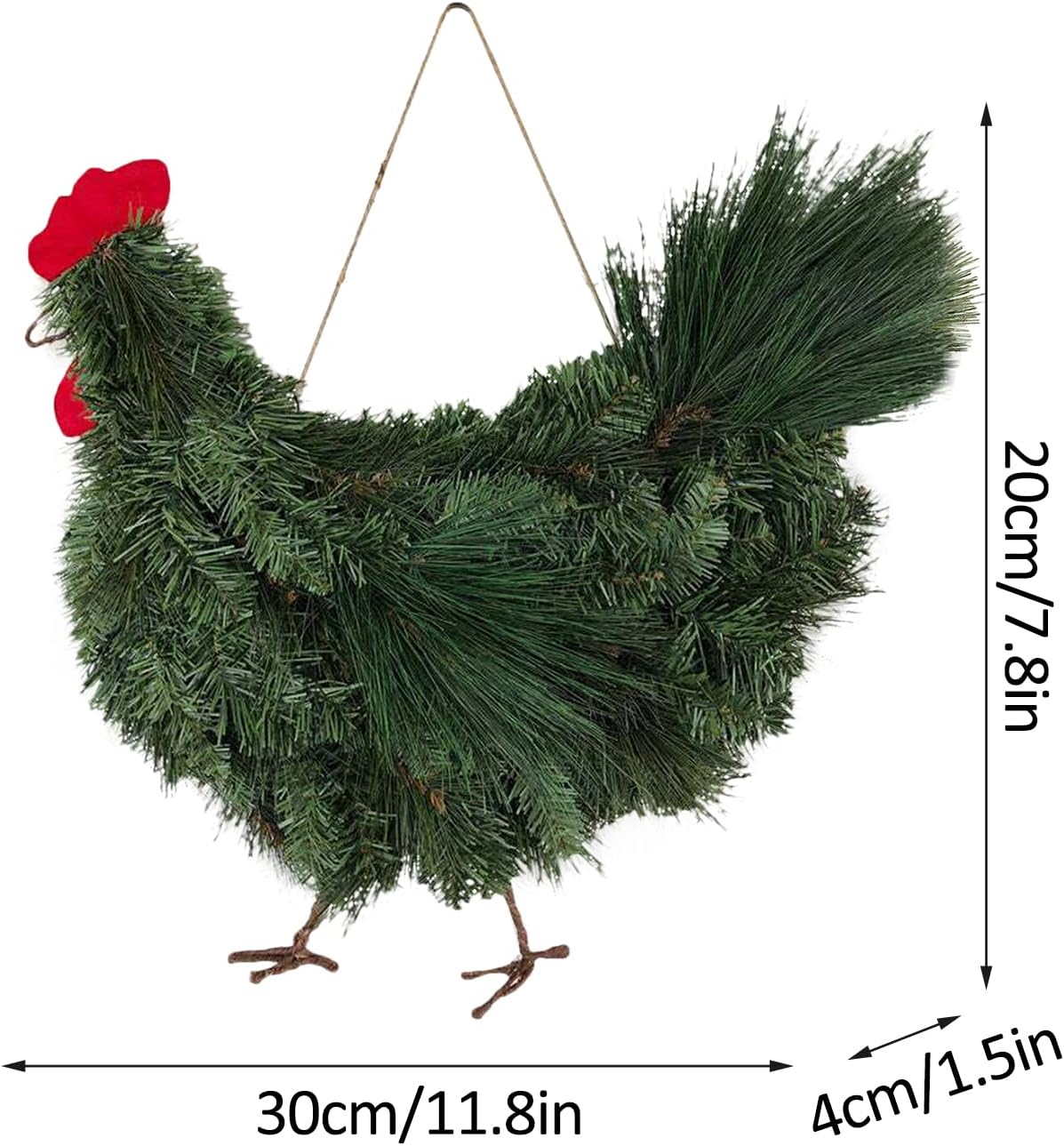 💖Rooster Chicken Christmas Wreath