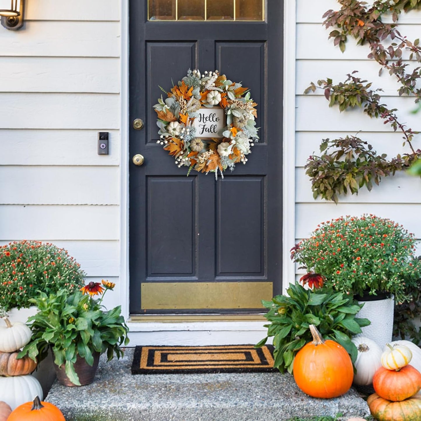 🔥Special Fall Sale 49% OFF🍁Fall Wreath with Pumpkin Maple Leaves