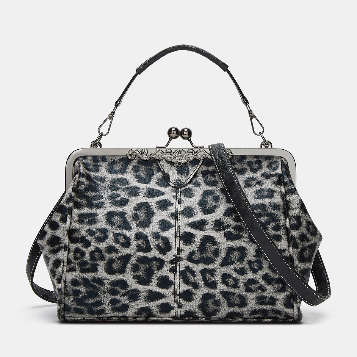 💼Elegant Waterproof Women’s Leather Kiss-Lock Tote Handbag