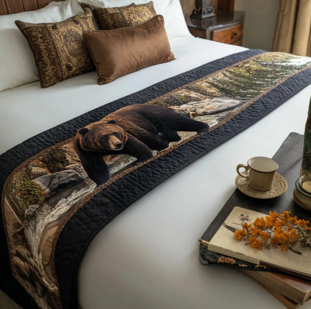 🍽️Quilted Table Runner with Vivid 3D Design