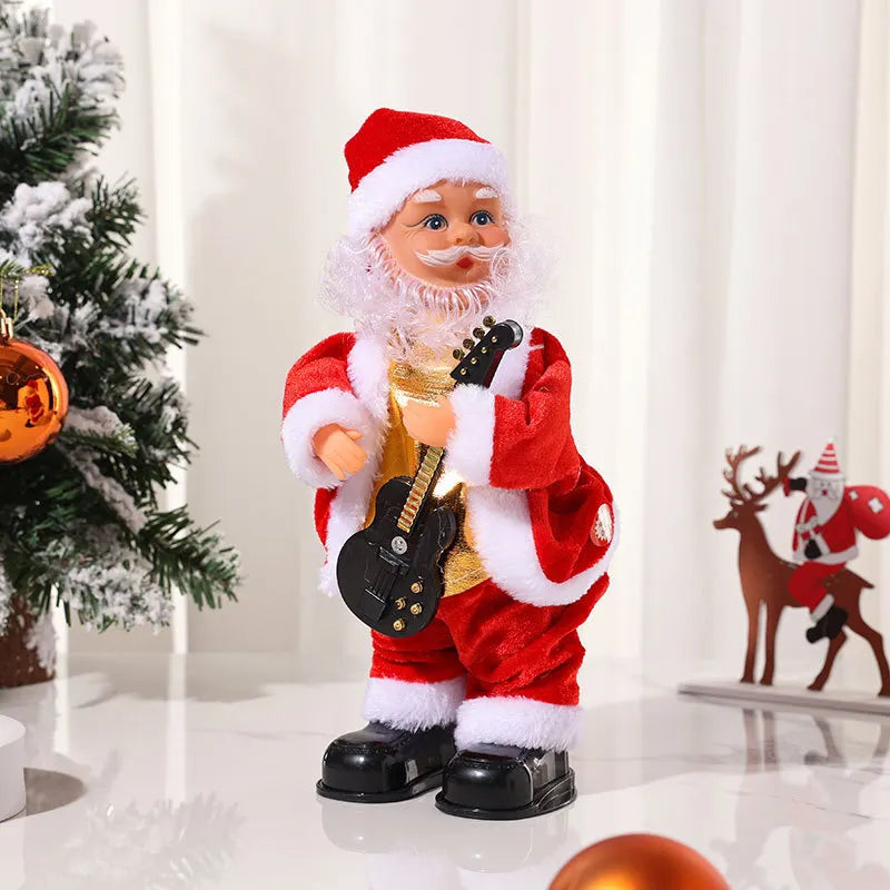 🎅Santa Claus Wiggling His Hips While Playing A Musical Guitar