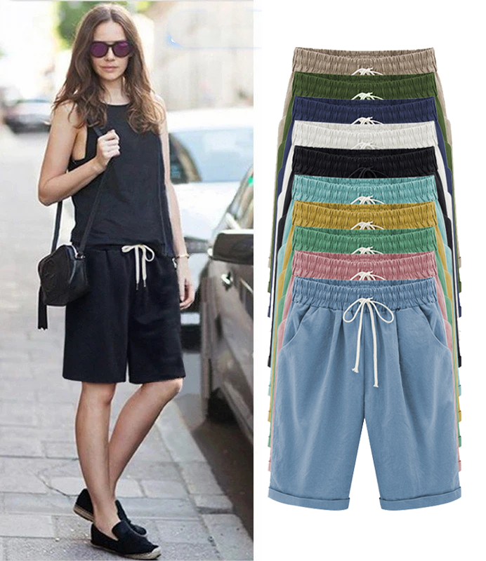 Elastic Waist Casual Comfy Summer Shorts