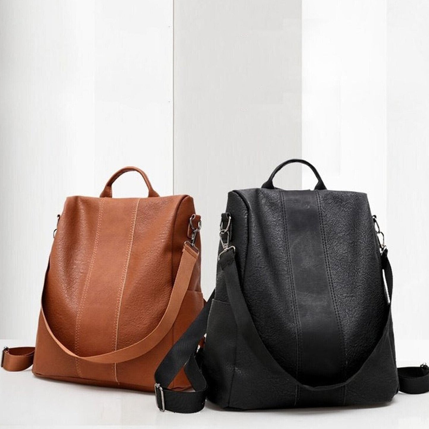 Leather Ladies Anti-Theft Backpack