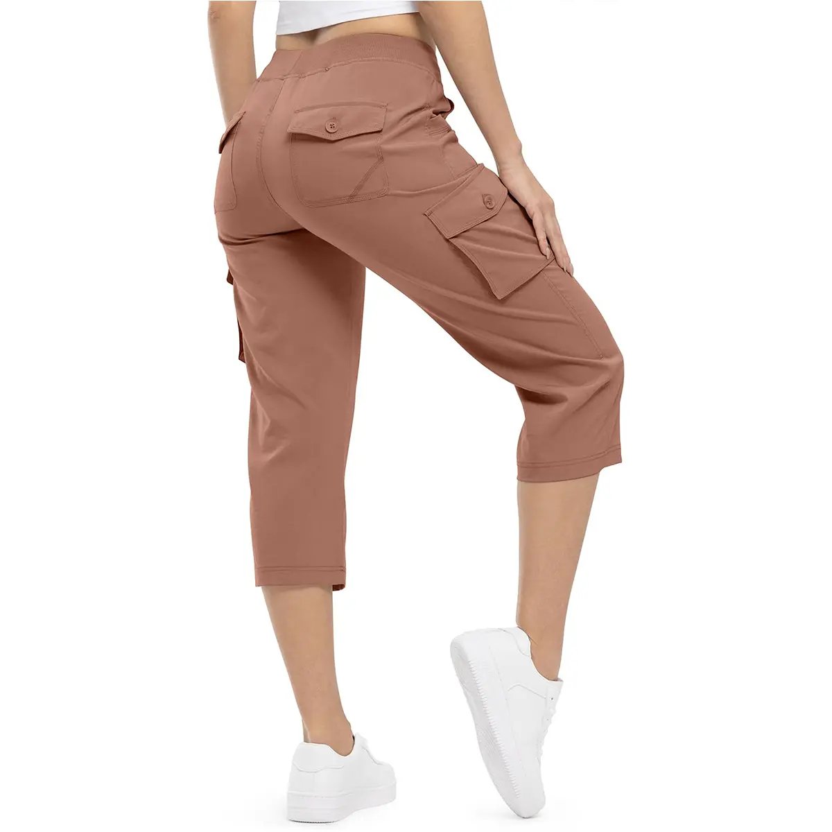 Women Lightweight Hiking Capris: Quick-Dry, 6 Pockets, Loose Fit
