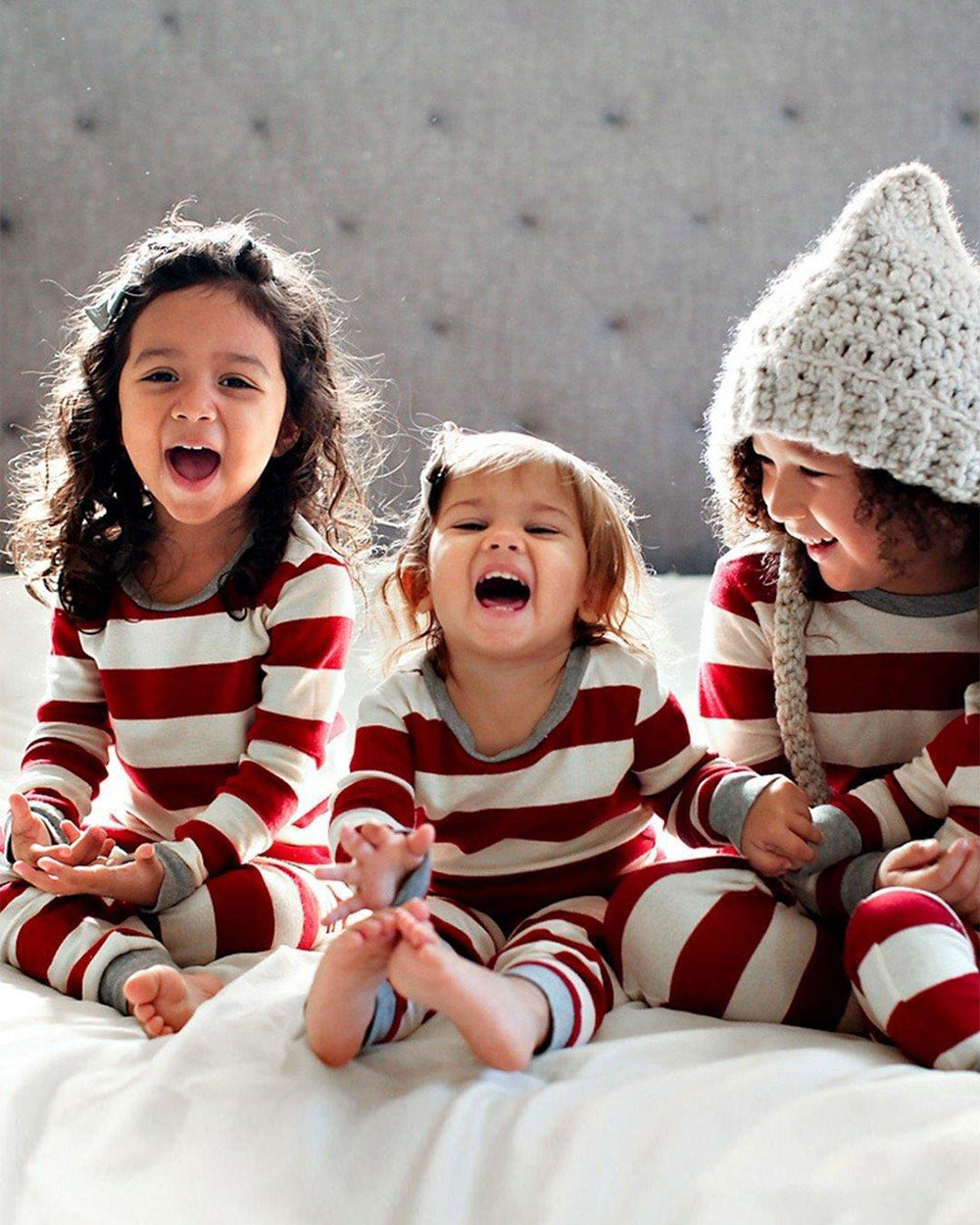 Christmas Red Striped Family Pajamas