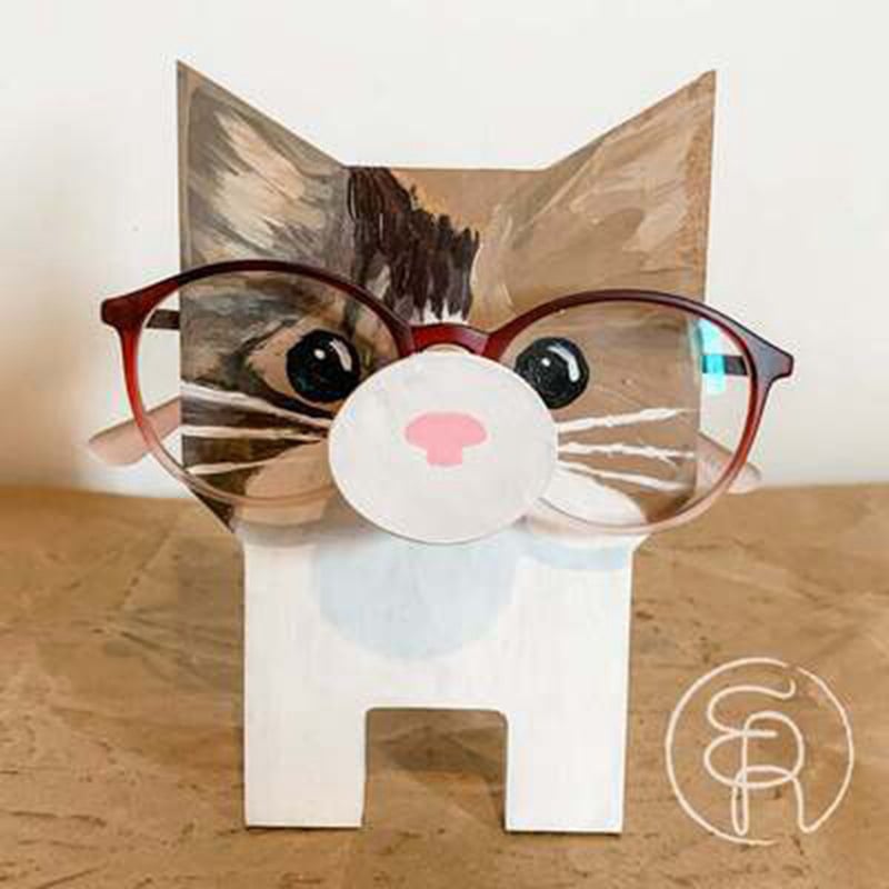 🦉Wooden Animal Glasses Stand