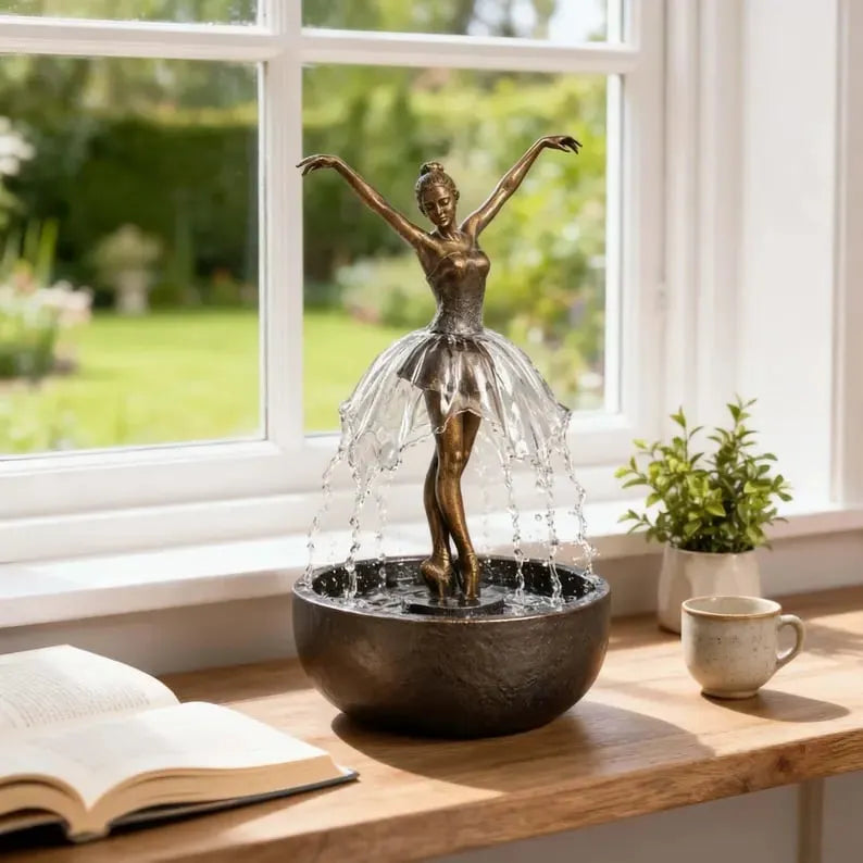 💃🩰Elegant Ballet Dancer Desktop Fountain