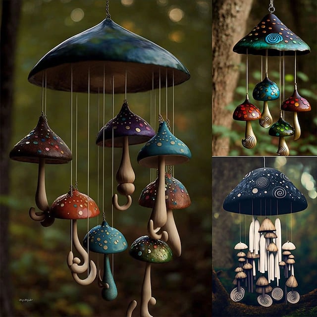 Mushroom Campanula Handmade  Art
