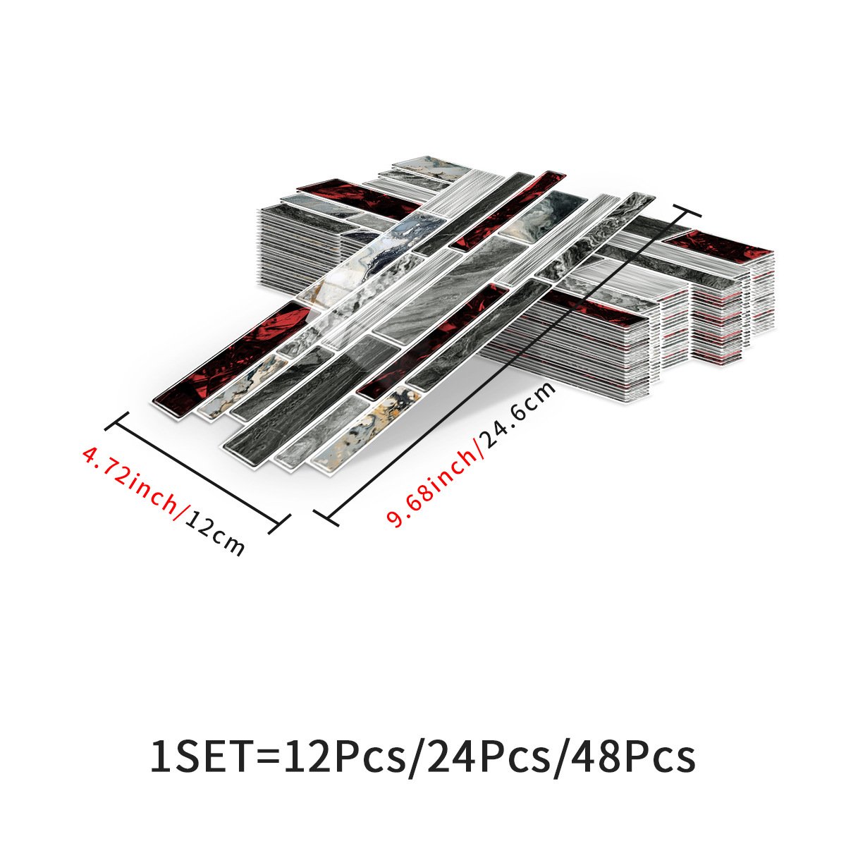 3D Marble Pattern Wall Sticker