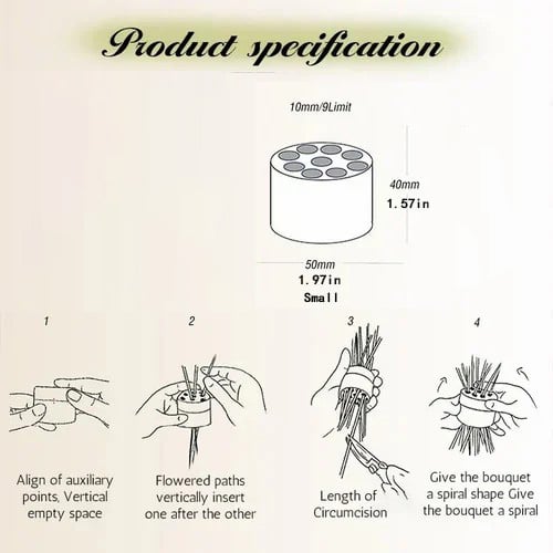 💐Spiral Ikebana Stem Holder