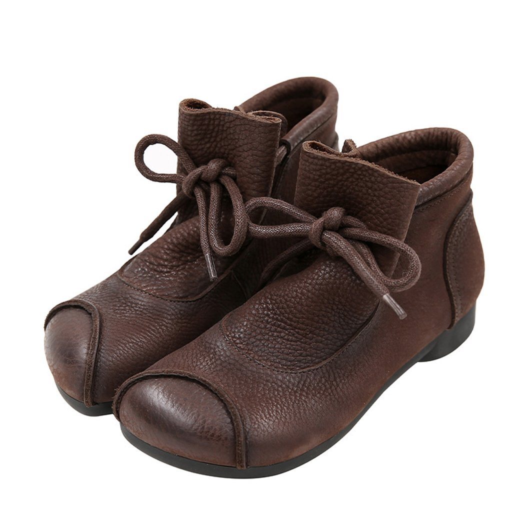 Cozy Autumn Retro Ethnic Leather Women's Ankle Boots