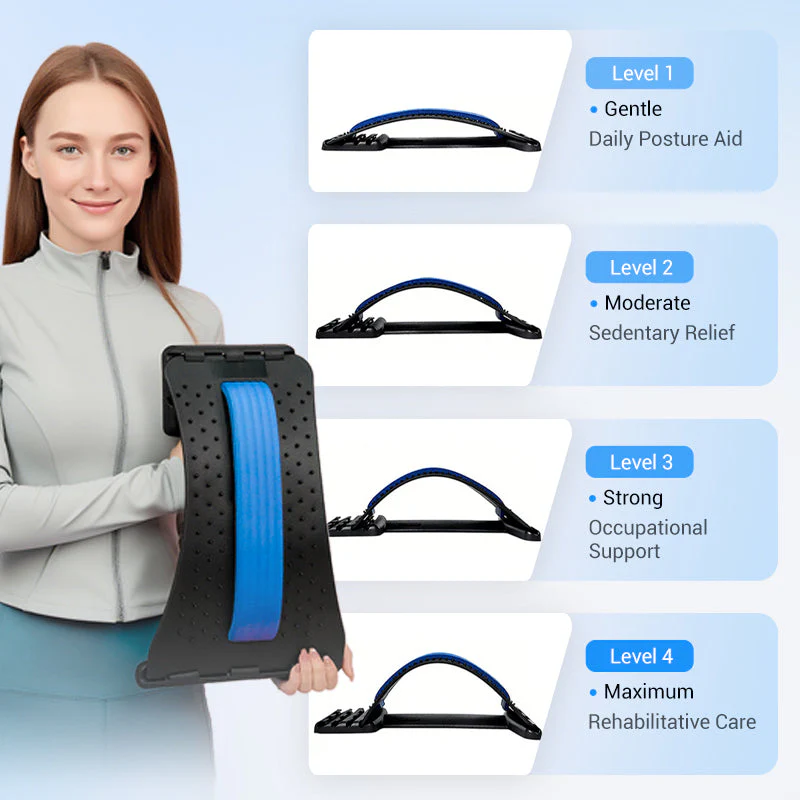 Lumbar Stretcher – Ergonomic Spine Support, Adjustable Stretching Levels, Lightweight & Portable