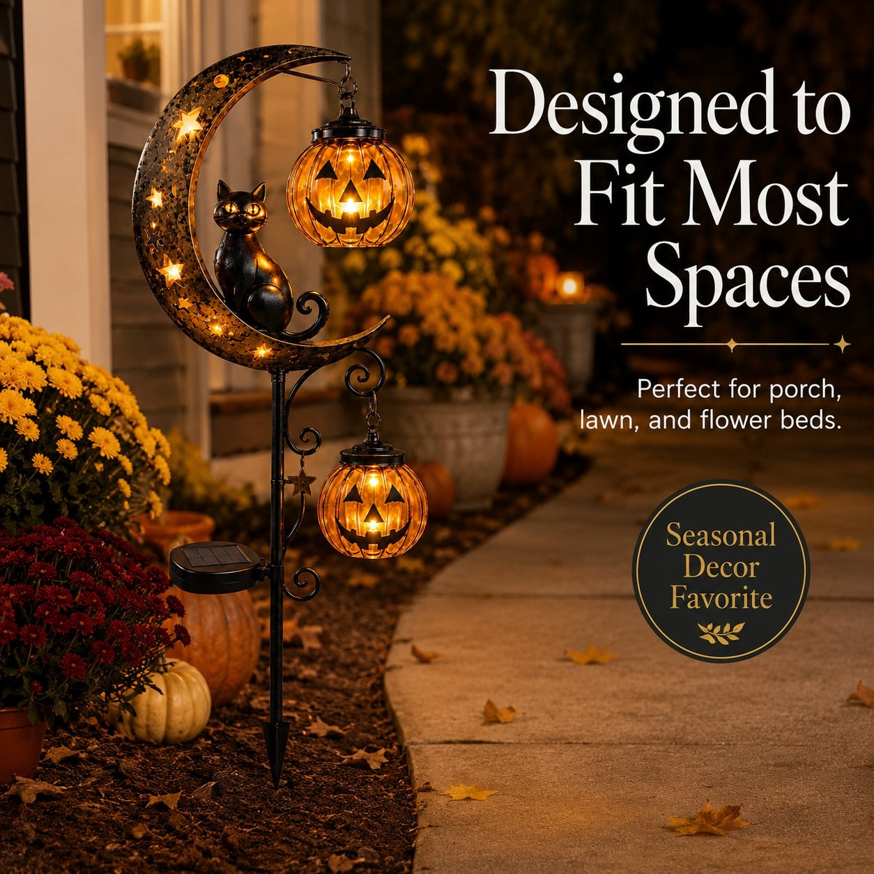 🎃 Halloween Early Bird Sale 🎃 49% OFF Pumpkin Moon Garden Stake Light