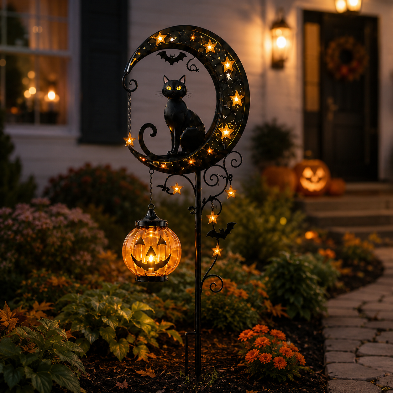 🎃 Halloween Early Bird Sale 🎃 49% OFF Pumpkin Moon Garden Stake Light
