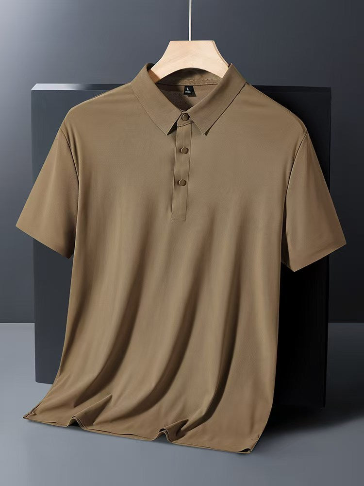 Men's Ice Silk Short Sleeve Polo Shirt