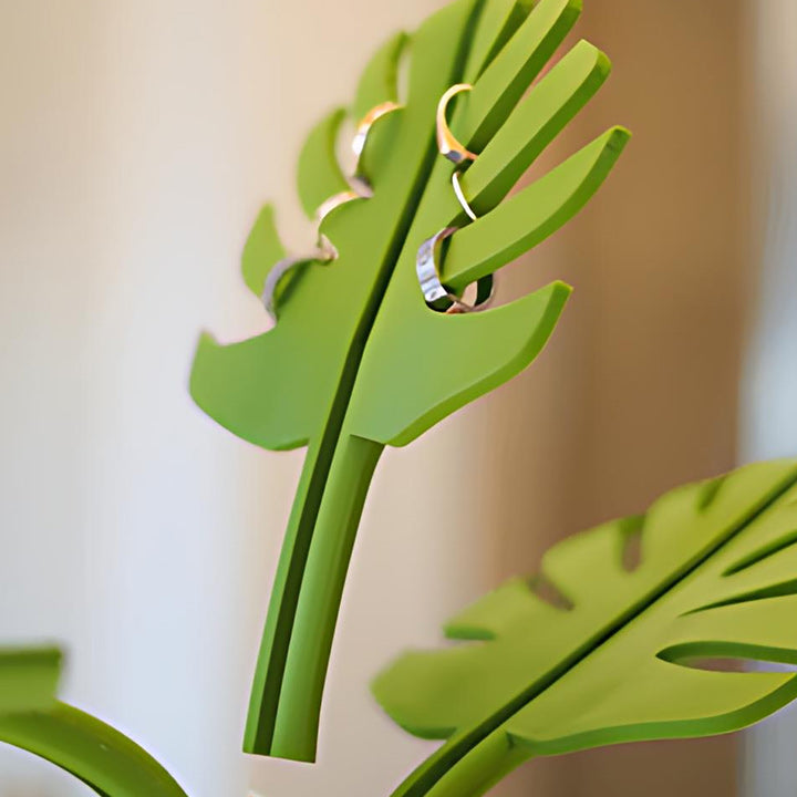 Monstera Mirror Bathroom Storage Rack