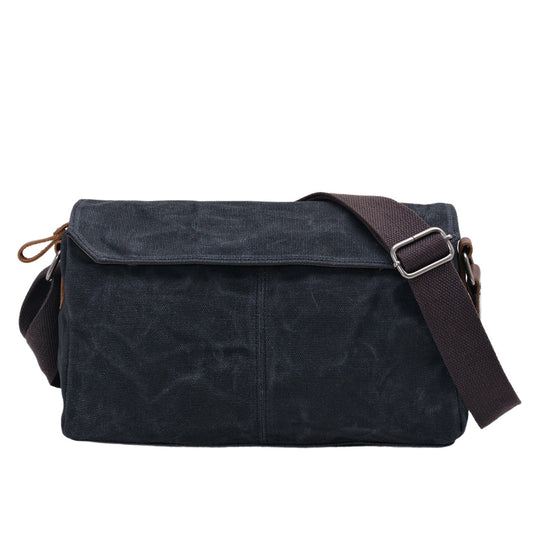 Waxed Canvas Messenger Bag Vintage Casual