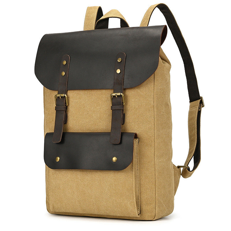 Waxed Canvas Vintage School Backpack