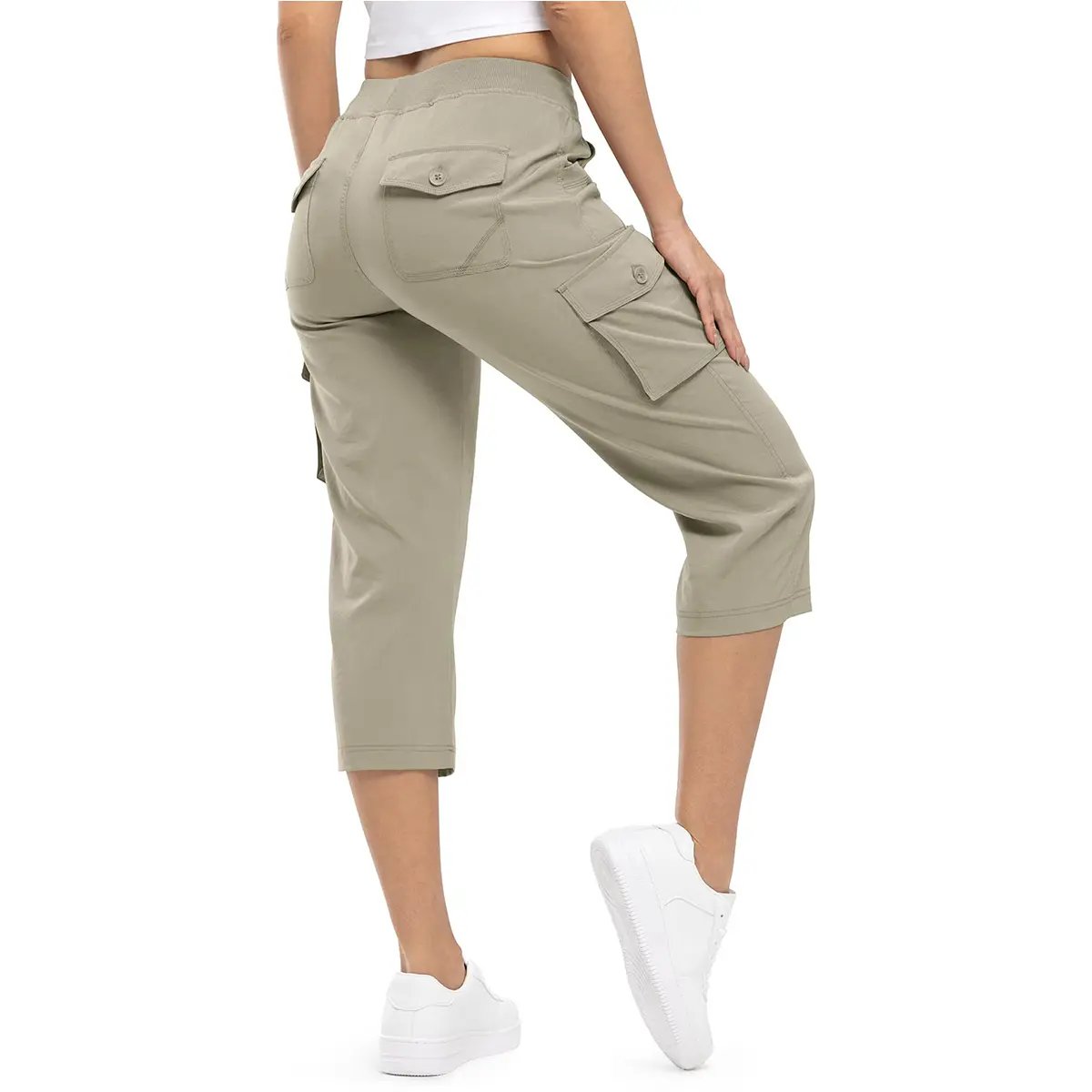 Women Lightweight Hiking Capris: Quick-Dry, 6 Pockets, Loose Fit