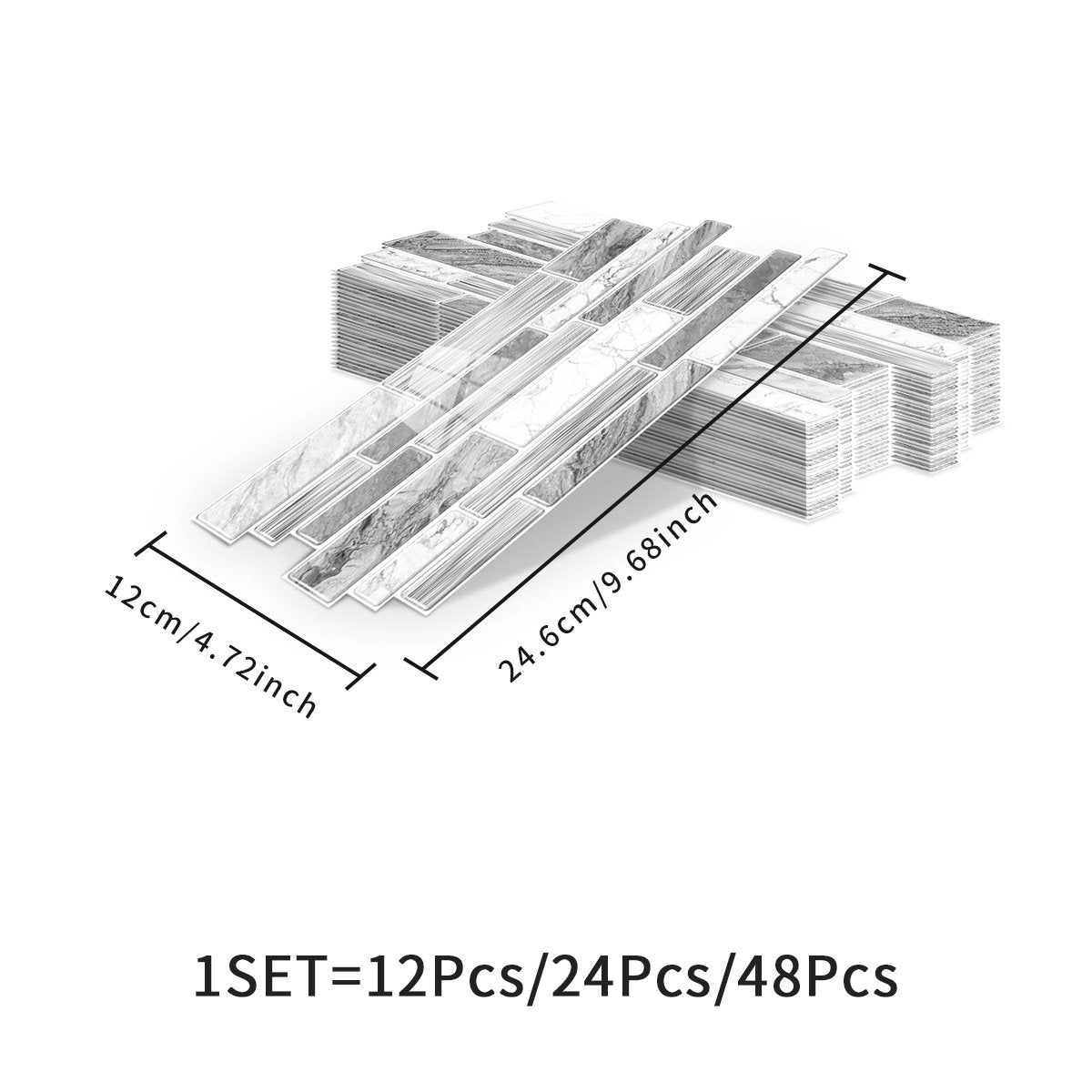 3D Marble Pattern Wall Sticker