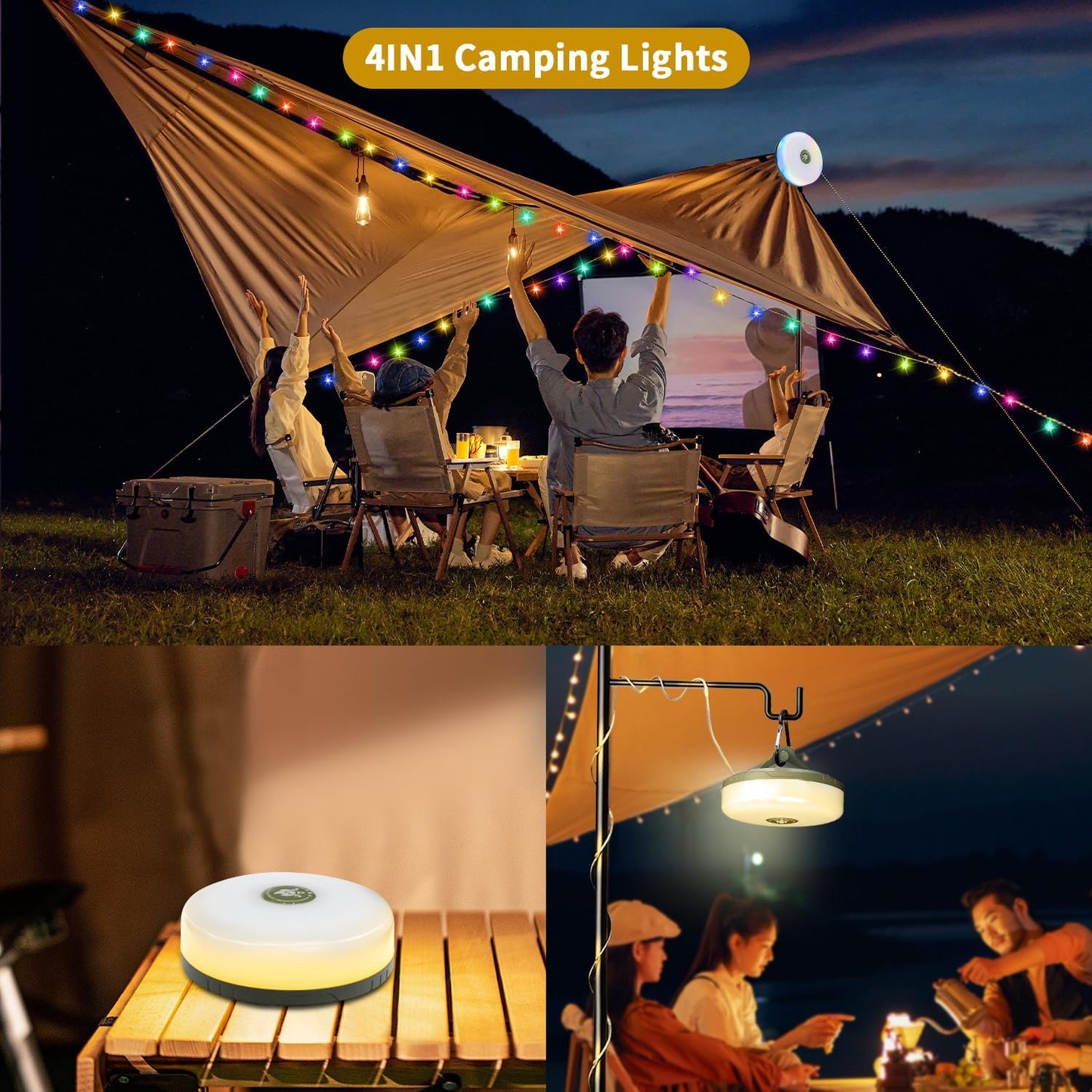 Outdoor Lighting Camping Lantern Roll Atmosphere Light