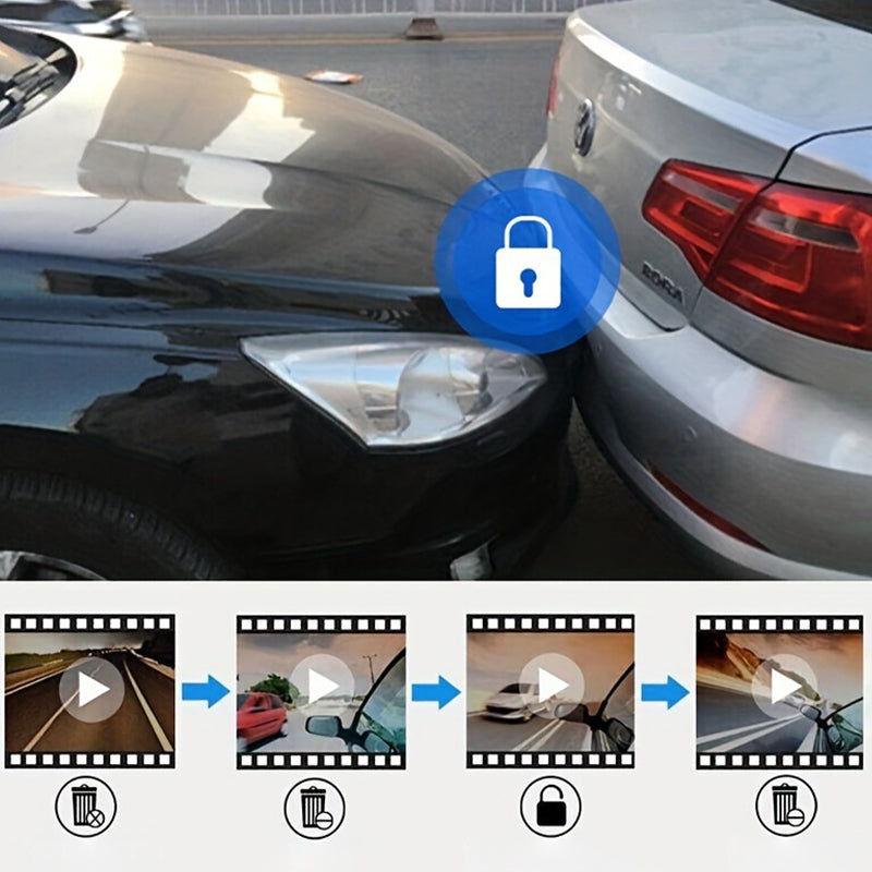 🚗📹Dash Cam With 170° Wide-Angle And 1080p Dual Lens