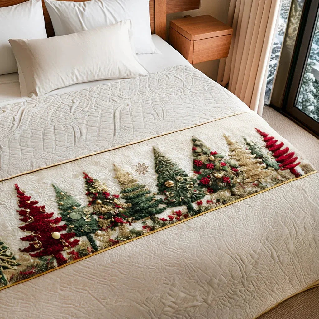 🍽️Quilted Table Runner with Vivid 3D Design