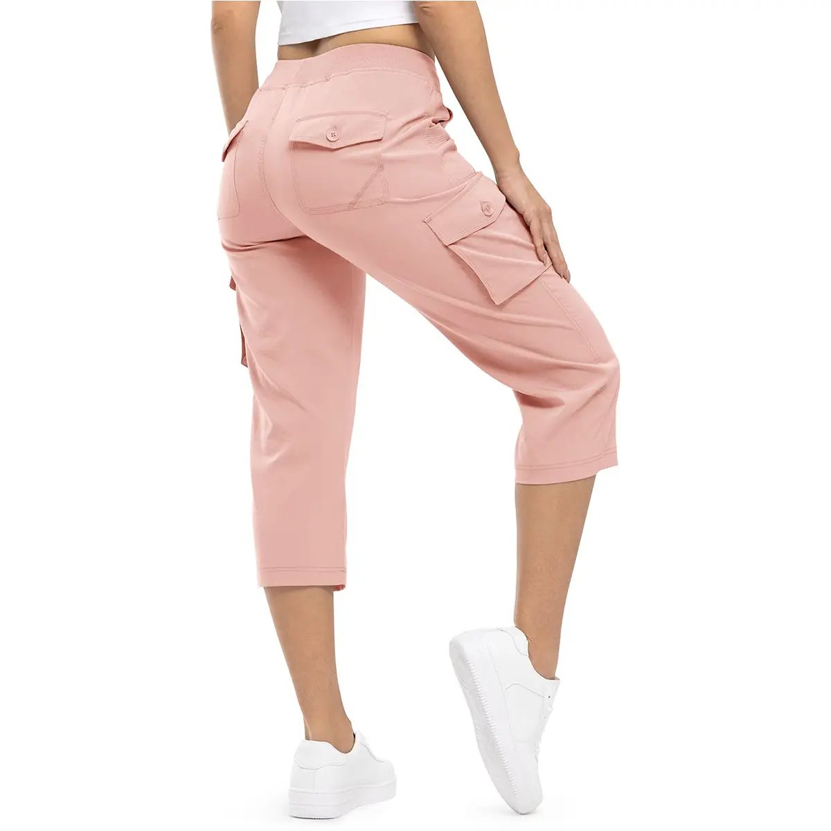 Women Lightweight Hiking Capris: Quick-Dry, 6 Pockets, Loose Fit