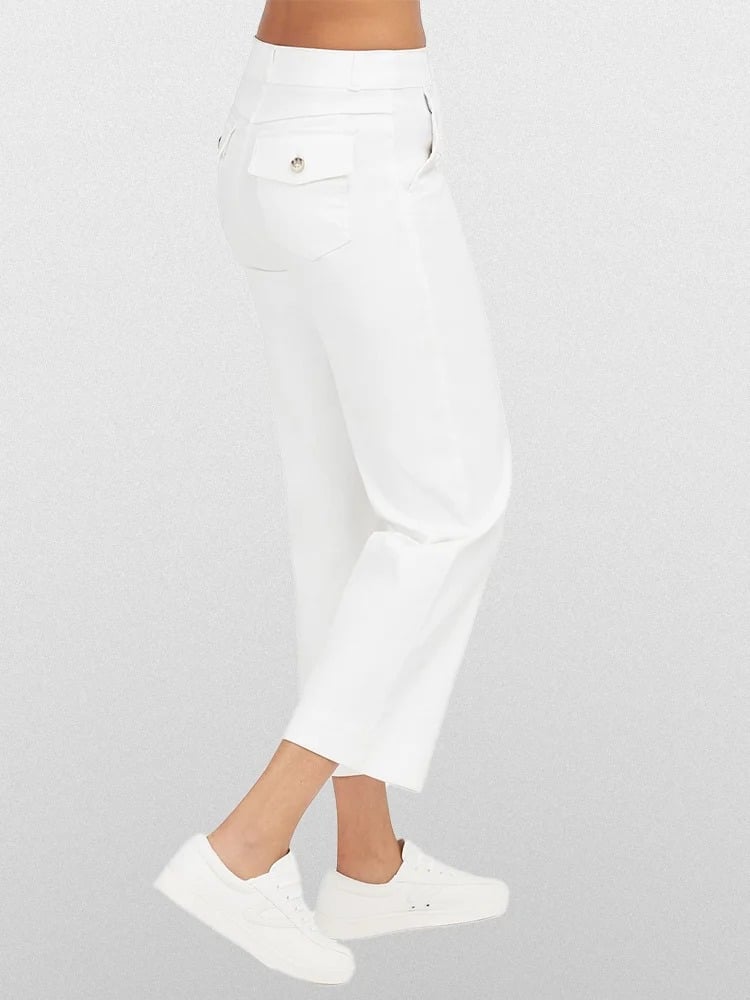 😍Last Day 49% OFF-Tummy Control Twill Cropped Wide Leg Pant(Buy 2 Free Shipping)