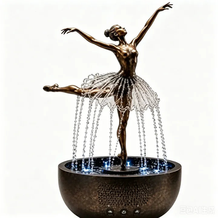 💃🩰Elegant Ballet Dancer Desktop Fountain