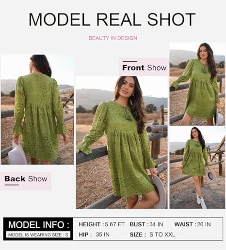 2025 New Arrival- Casual Eyelet Lace Dress for Women