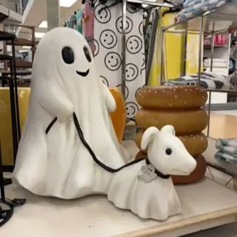 2024 Halloween Ghost Walking Dog Statue👻