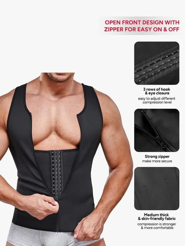 Men's Waist-Tightening Zipper Vests