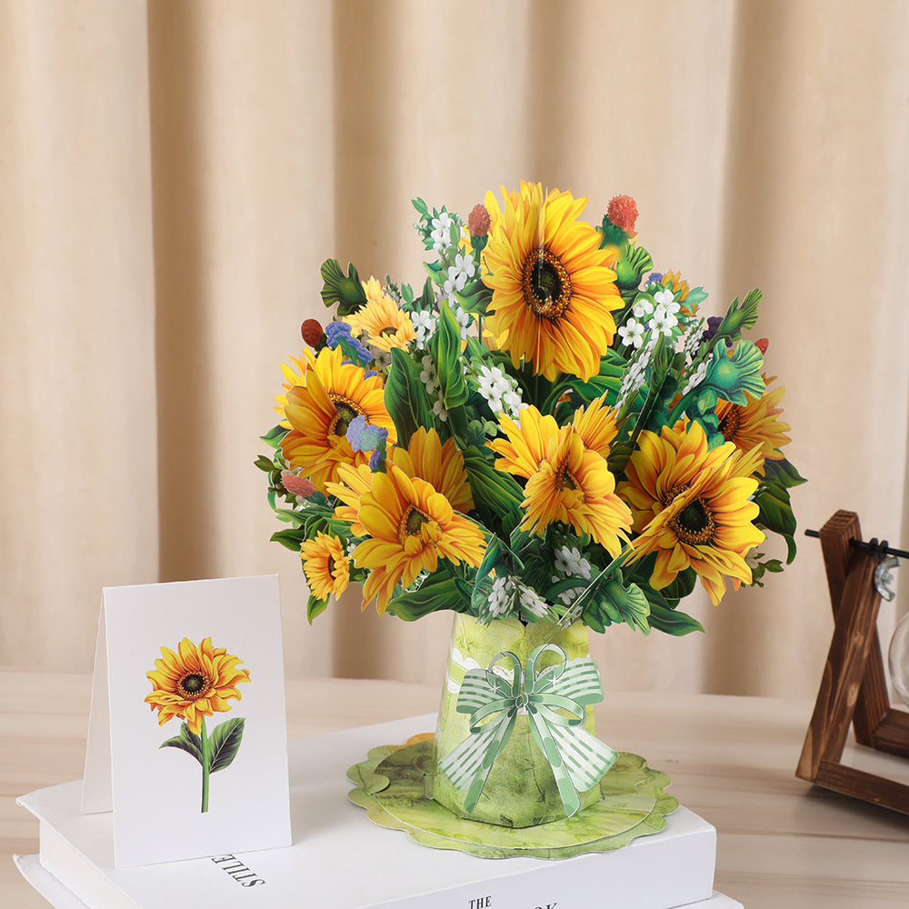 🦋3D Butterfly And Daisy Pop-Up Card