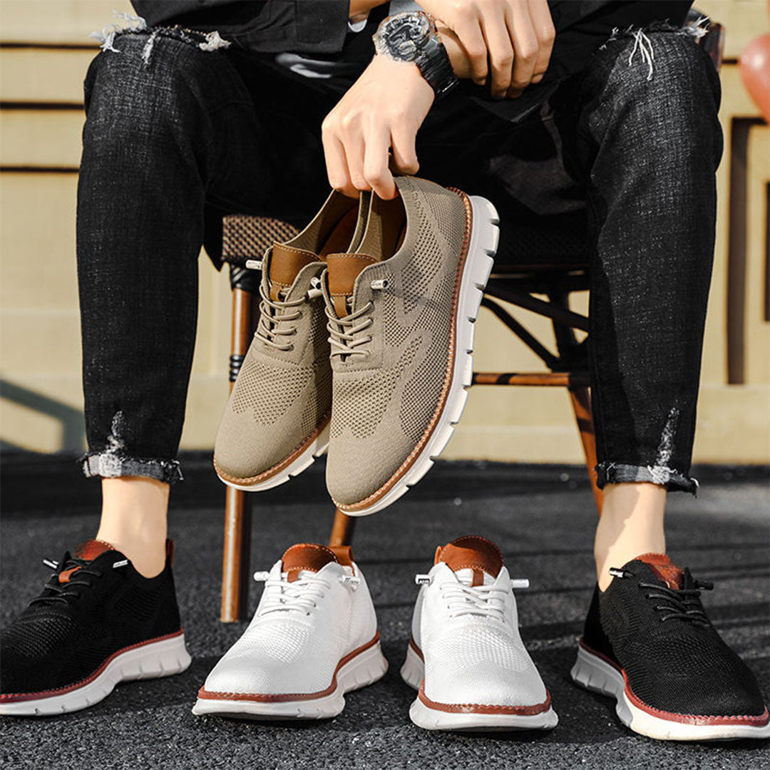 Lightweight lace-up casual men's shoes