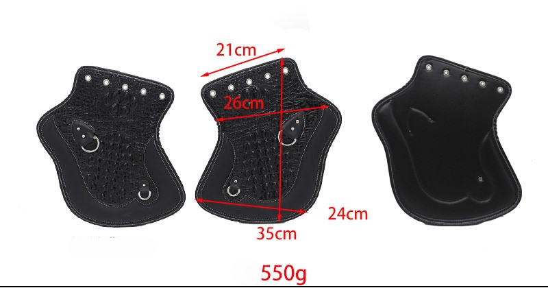 Universal Motorcycle Leather Side Saddle Heat Shield Deflector