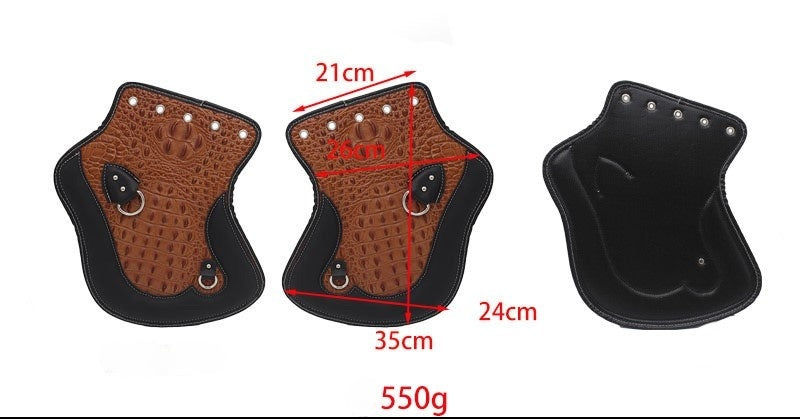 Universal Motorcycle Leather Side Saddle Heat Shield Deflector