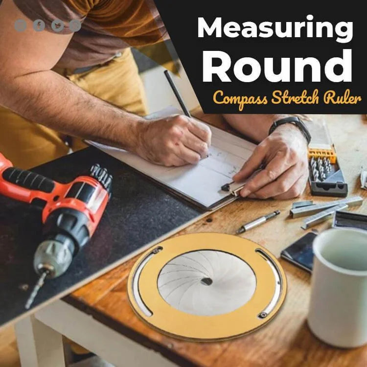 Measuring Wheel Compass Stretch Ruler [You can draw any size you want]