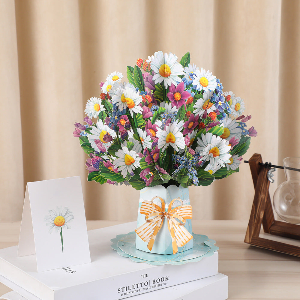 🦋3D Butterfly And Daisy Pop-Up Card