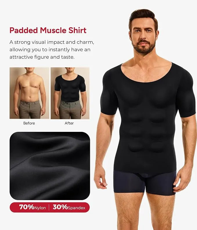 Men's Fake Muscle T-Shirtsreshape A More Powerful Appearance