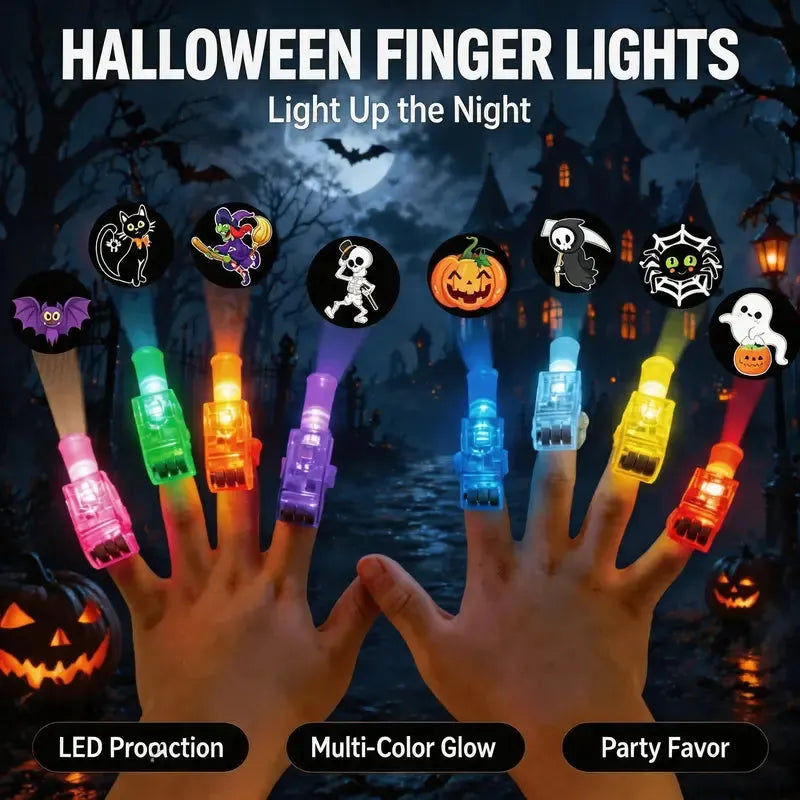 🎃 ✨Halloween Finger Projection Lights|Fun Spooky Party Favors