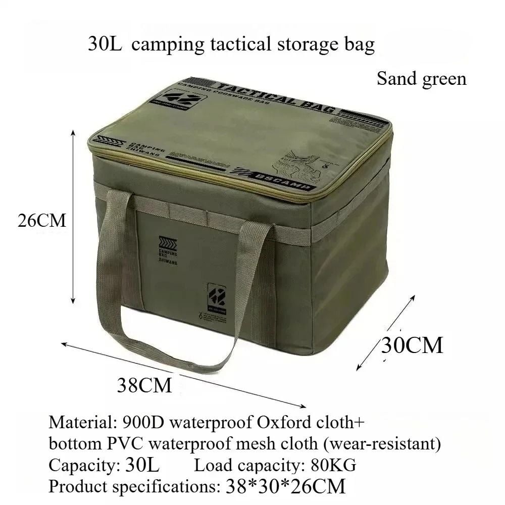 Large Capacity Outdoor Folding Storage Bag Waterproof Portable Camping & Picnic Organizer