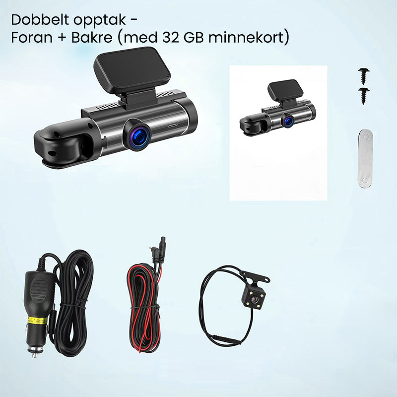 🚗📹Dash Cam With 170° Wide-Angle And 1080p Dual Lens