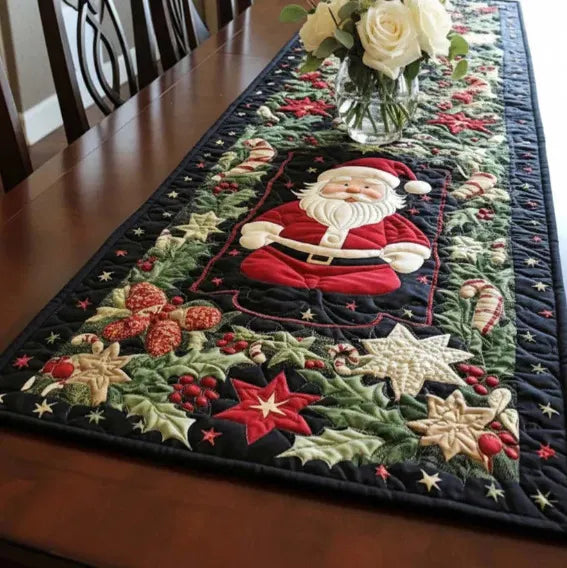 🍽️Quilted Table Runner with Vivid 3D Design