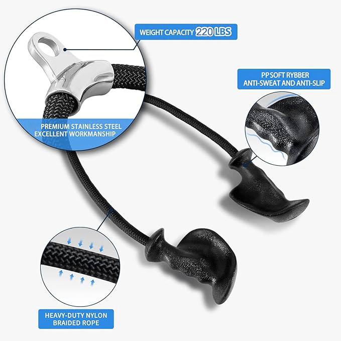 Ergonomic Handle Triceps Training Cord